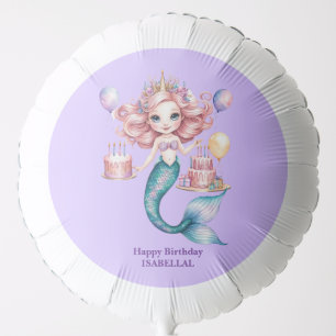 Magical mermaid rainbow Birthday girl party Balloon