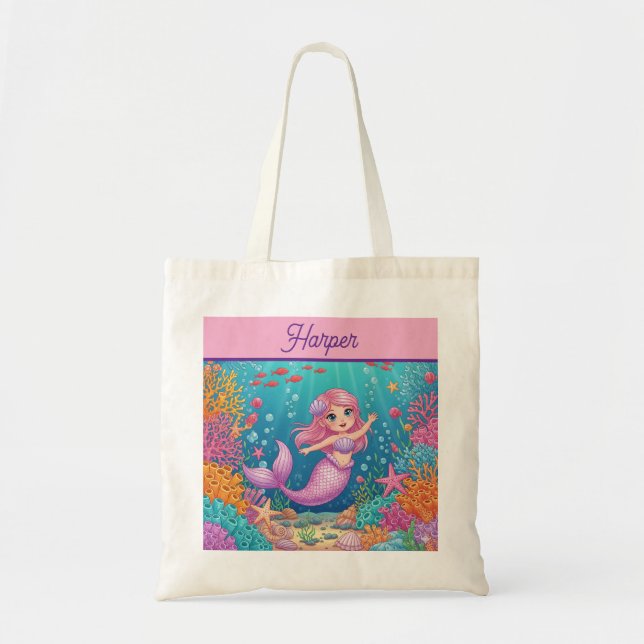 Magical Mermaid Tote Bag (Front)