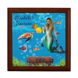 Magical Mermaid Treasure Hunt Blue Ocean Fantasy Gift Box