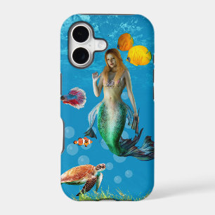 Magical Mermaid Treasure Hunt Blue Ocean Fantasy iPhone 17 Case