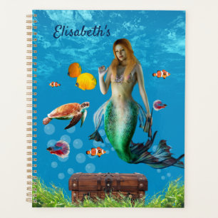 Magical Mermaid Treasure Hunt Blue Ocean Fantasy Planner