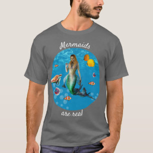 Magical Mermaid Treasure Hunt Blue Ocean Fantasy T-Shirt