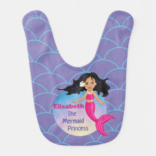 Magical Mermaid Under The Sea Birthday Baby Bib