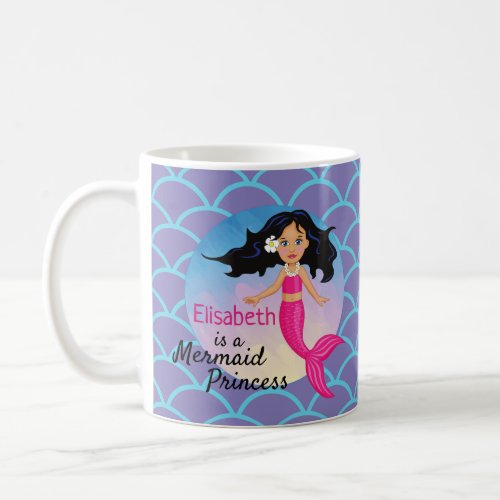 Magical Mermaid Under The Sea Birthday Coffee Mug