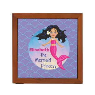 Magical Mermaid Under The Sea Birthday Desk Organizer