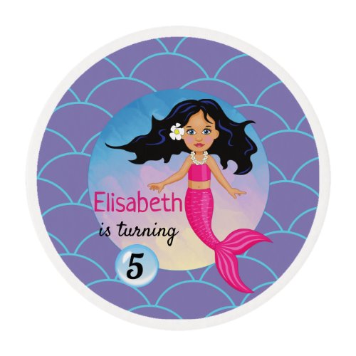 Magical Mermaid Under The Sea Birthday Edible Frosting Rounds