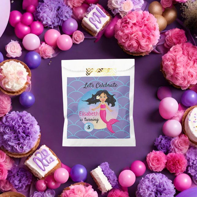 Magical Mermaid Under The Sea Birthday Favor Bag (Creator Uploaded)