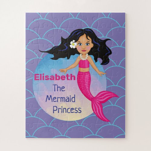 Magical Mermaid Under The Sea Birthday Jigsaw Puzzle