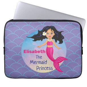 Magical Mermaid Under The Sea Birthday Laptop Sleeve
