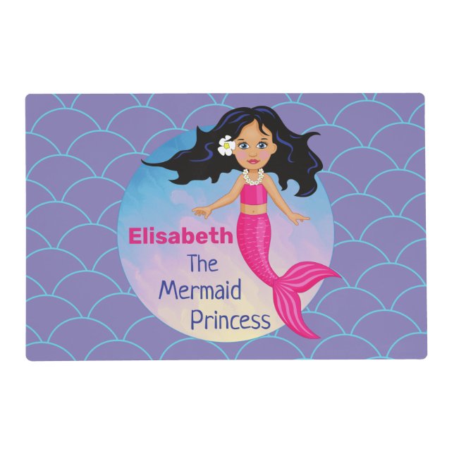 Magical Mermaid Under The Sea Birthday Placemat (Front)