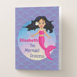 Magical Mermaid Under The Sea Birthday Pocket Folder