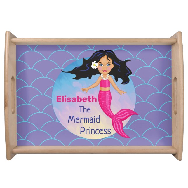 Magical Mermaid Under The Sea Birthday Serving Tray (Front)