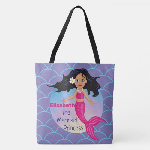 Magical Mermaid Under The Sea Birthday Tote Bag