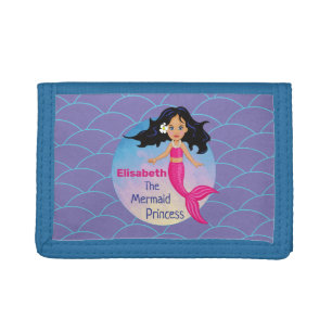Magical Mermaid Under The Sea Birthday Tri-fold Wallet