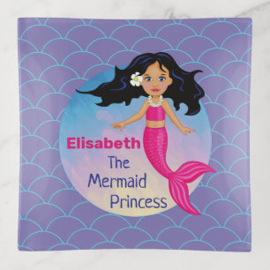 Magical Mermaid Under The Sea Birthday Trinket Tray