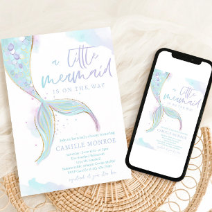 Magical Mermaid Under the Sea Girl Baby Shower Invitation