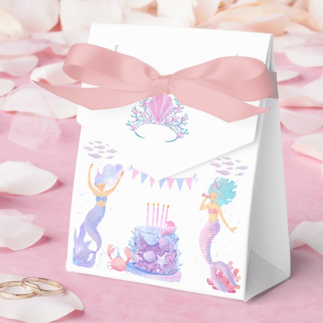 Magical Mermaid Under the Sea Kids Birthday Favor Boxes (Wedding)