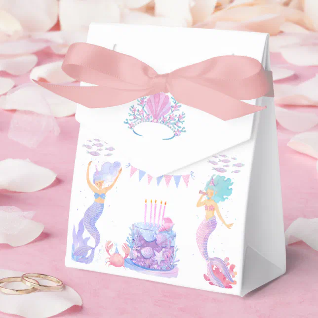 Magical Mermaid Under the Sea Kids Birthday Favor Boxes | Zazzle
