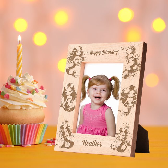 Magical Mermaid Under the Sea Kids Birthday Gift Engraved Frames (Creator Uploaded)