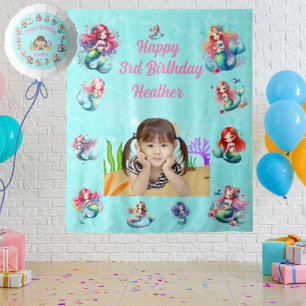 Magical Mermaid Under the Sea Photo Backdrop