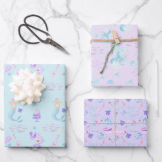Magical Mermaid Under the Sea Wrapping Paper Sheets