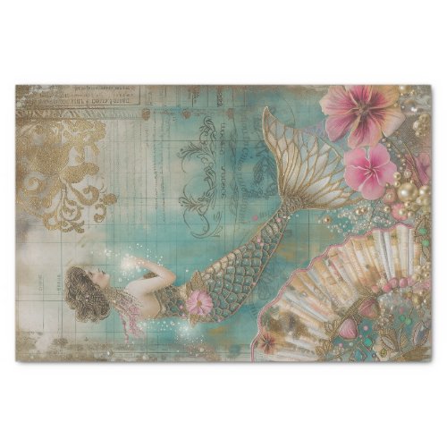 Magical Mermaid Underwater Decoupage Tissue Paper