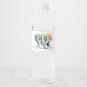 Magical Mermaids Birthday Water Bottle Label