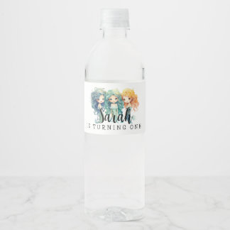 Magical Mermaids Birthday  Water Bottle Label