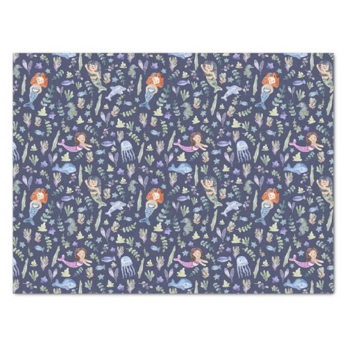 Magical Mermaids Watercolor Tissue Paper