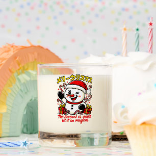 Magical Merry Christmas Snowman candy cane gift Scented Candle