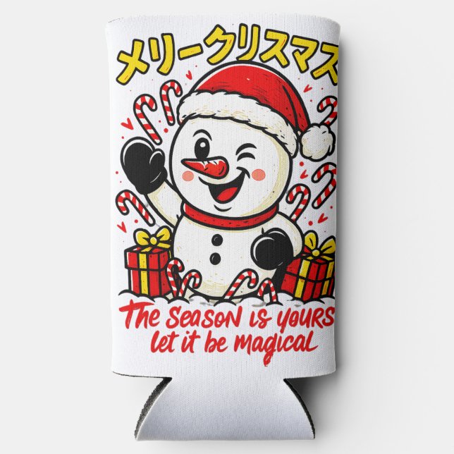 Magical Merry Christmas Snowman Cooler Bag (Front)