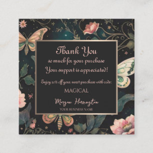Magical Midnight Garden Thank You Discount Card