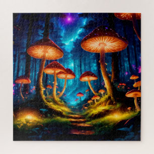 Magical Midnight Mushroom Forest Jigsaw Puzzle