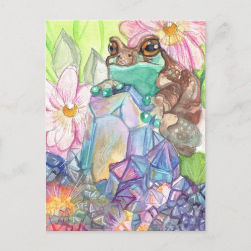 Magical Milk Frog Watercolor Postcard