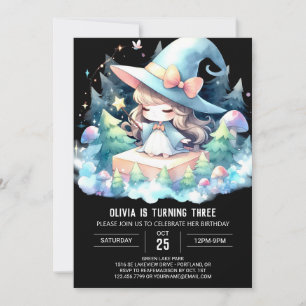 Magical Minimalist Wizard Birthday Invitation