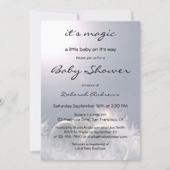 Magical Miracle Baby Shower Invitation by sunnysites at Zazzle