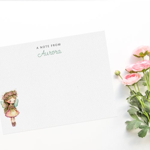 Magical Modern Fairy Personalized  Note Card