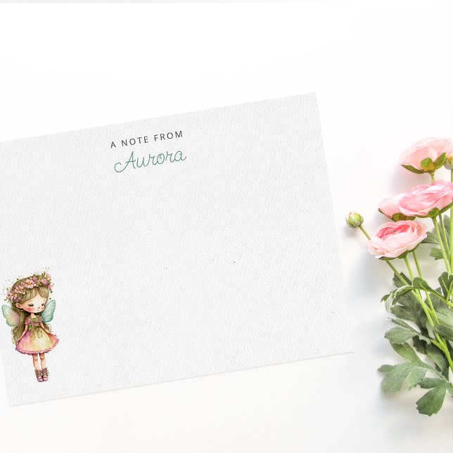 Magical Modern Fairy Personalized  Note Card (Creator Uploaded)