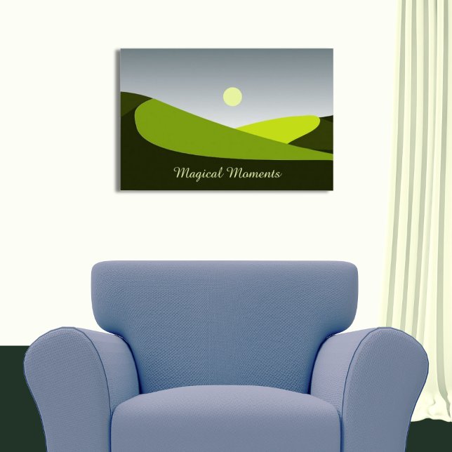 Magical Moments, Green Rolling Hills Landscape   Poster (Magical Moments, Green Rolling Hills Landscape Poster)