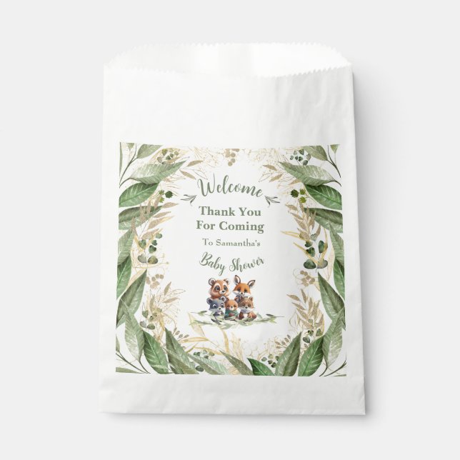 Magical Moments: Whimsical Woodland Baby  Favor Bag (Front)