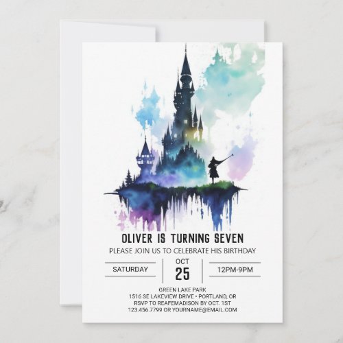 Magical Moments Wizard Birthday Invitation