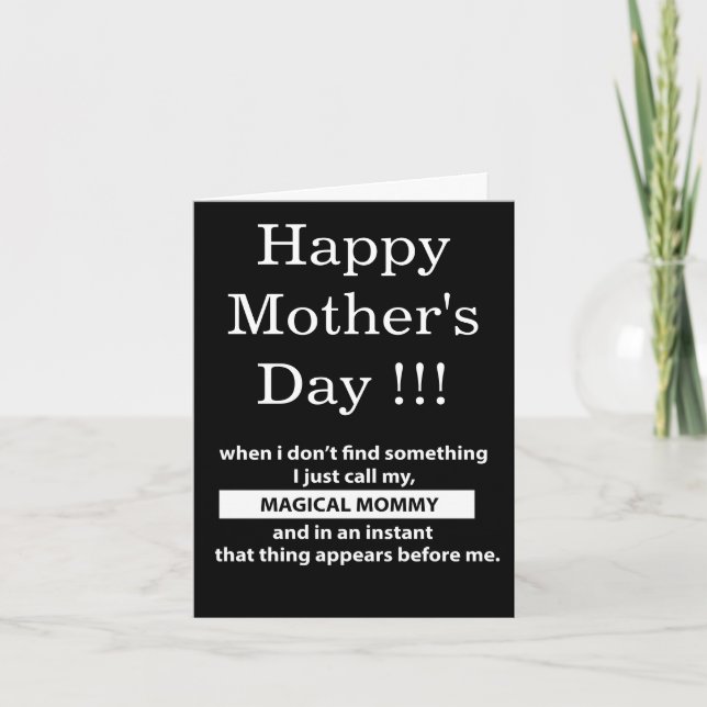 Magical Mommy Happy Mothers Day Greeting Card (Front)