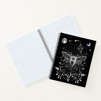 Magical Moon and Moth Notebook