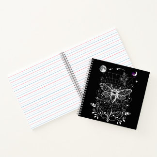 Magical Moon and Moth Notebook