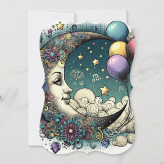 Magical Moon Birthday Card | Greeting Card 