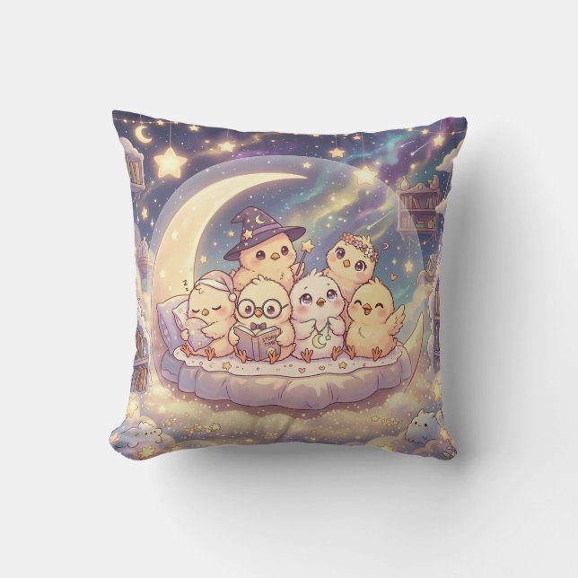 Magical Moon Chick Friends Pillow (Front)