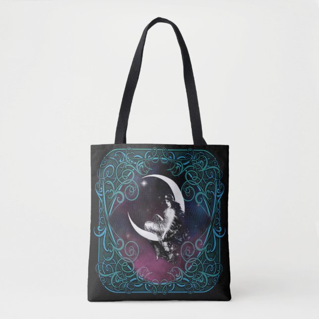 Magical Moon Woman Tote Bag (Front)