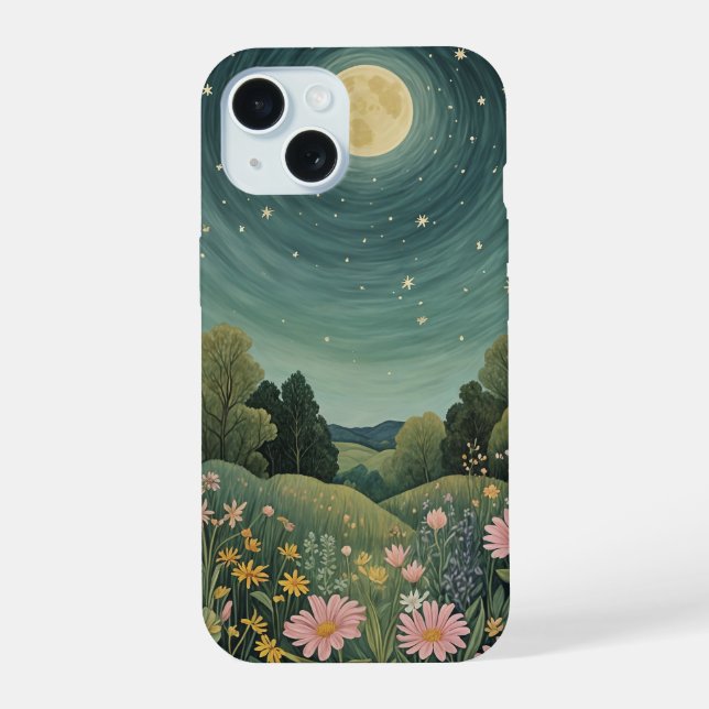Magical Moonlit Meadow Iphone Case (Back)