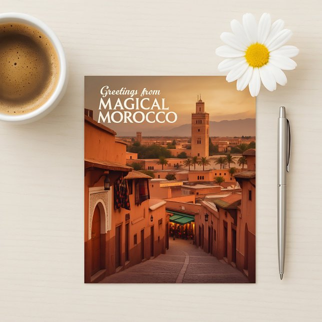 Magical Morocco Sunset View Koutoubia Marrakech  Postcard (Creator Uploaded)