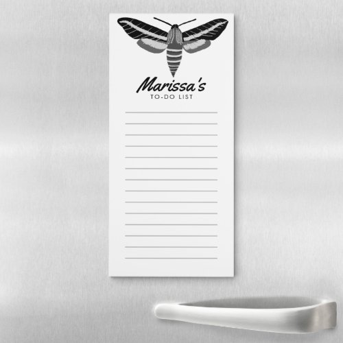 Magical MOTH Custom Grocery Shopping To_Do List Magnetic Notepad